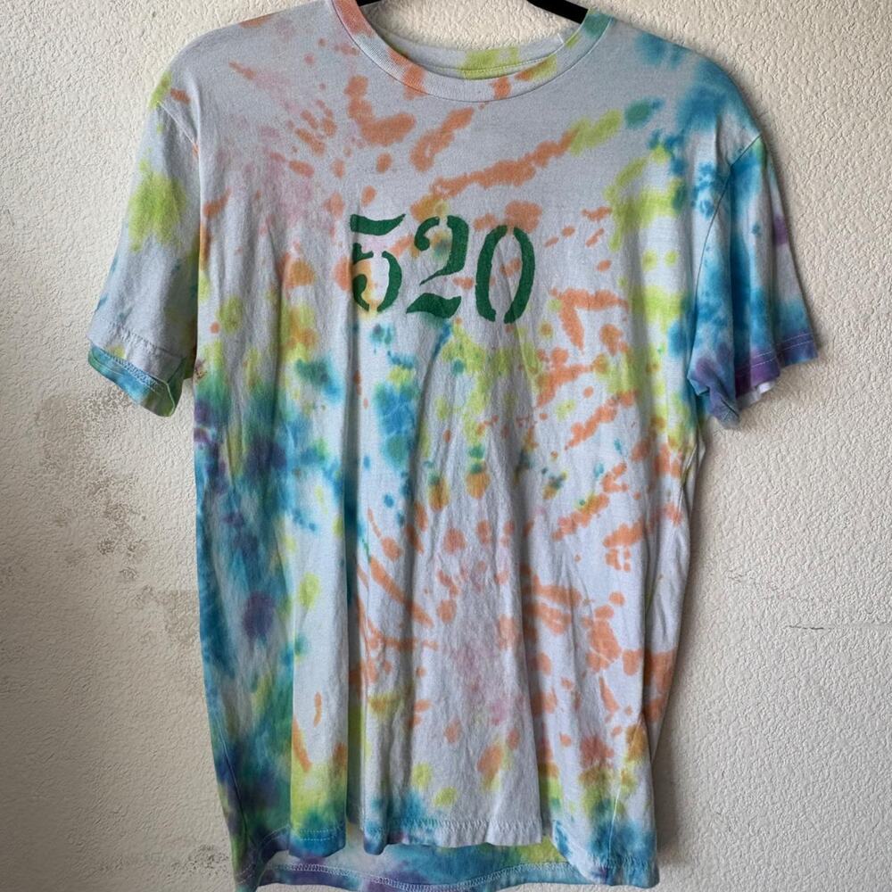 Tie dye mens tee featuring living